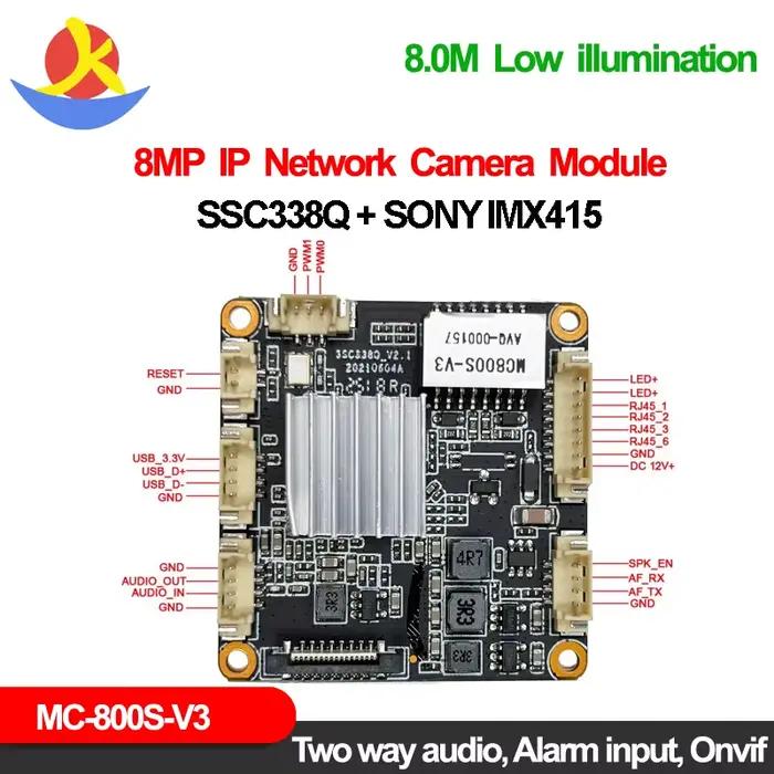 8M Sony Imx415 SSC338Q 4K Module de caméra Ip détection de mouvement humain Webcam Onvif Rtsp LMS Protection de sécurité OpenIPC pour Drone