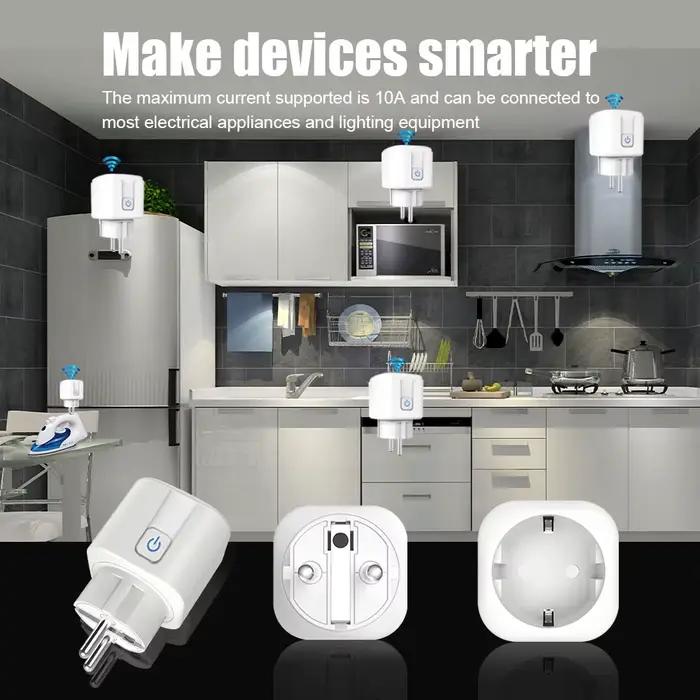 SIXWGH Wifi prise intelligente 16A EU télécommande minuterie surveillance de l'alimentation Assistant vocal pour Google Home Alexa