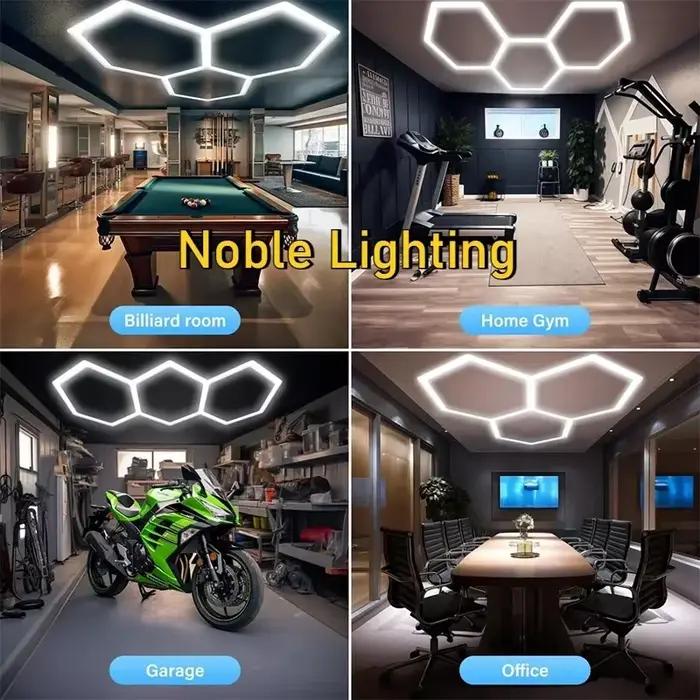 Plafonnier Led hexagonal en nid d'abeille 5000K