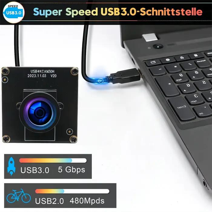 Module de caméra ELP 4K haute vitesse 60fps 3840x2160 grand Angle sans Diteur