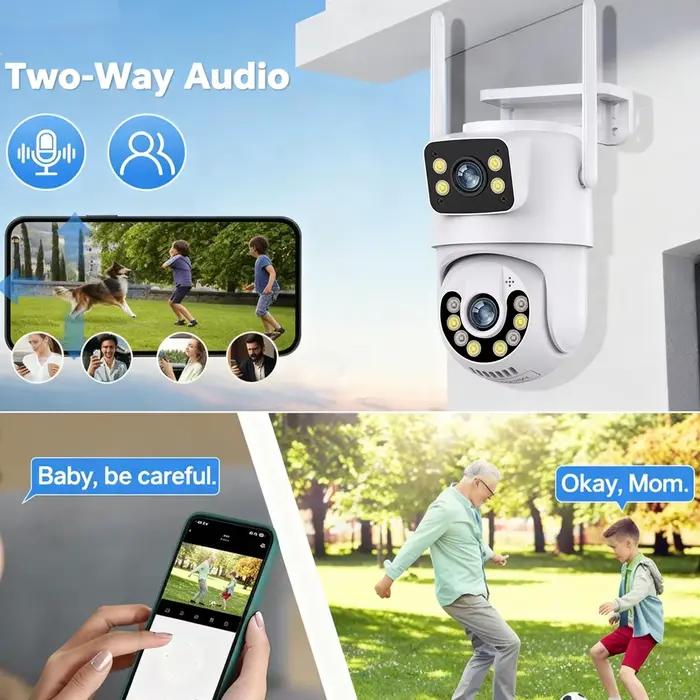 Caméra WIFI à domicile 8MP double objectif 4K