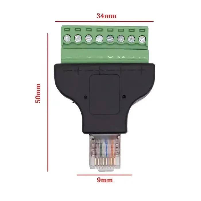 Adaptateur réseau RJ45 prise mâle femelle à 8 broches borne à vis connecteur