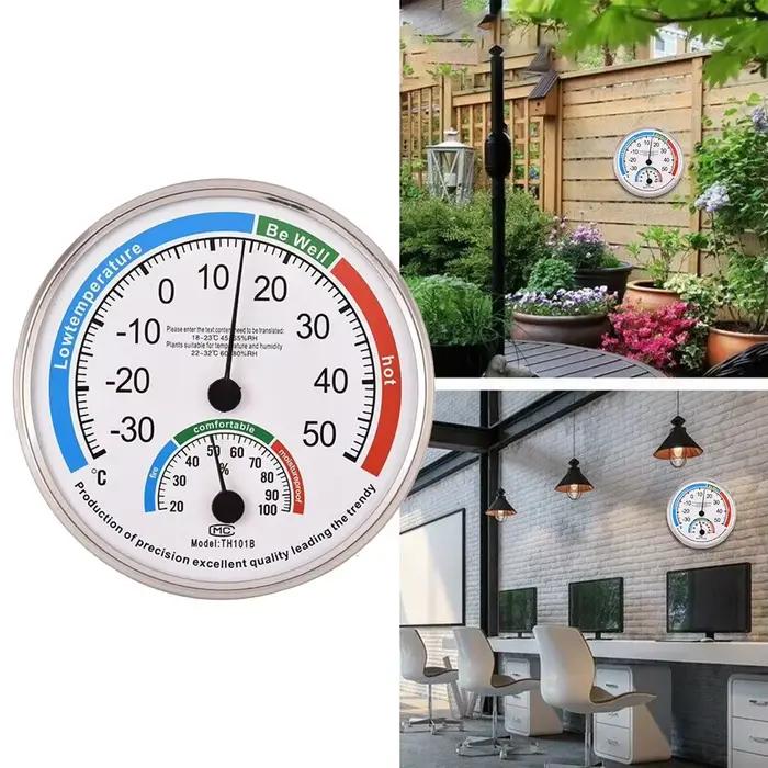 Thermomètre hygromètre Thermo analogique humidité contrôle du climat intérieur bureau à domicile extérieur jardin Restaurant outil de mesure