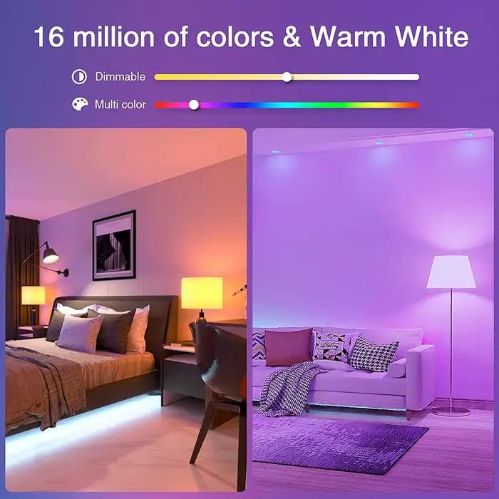 Ampoule LED intelligente Zigbee WiFi E27 pour salon chambre, compatible avec Alexa Google Home, flux lumineux réglable 500-999 lumens, 2700K-6500K, 50 000 heures