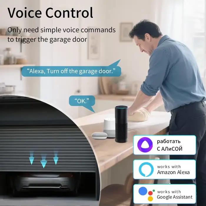Tuya ZigBee WiFi ouvre-porte de Garage contrôleur de porte intelligent Module de commutation minuterie vie intelligente APP télécommande Alexa Google Home