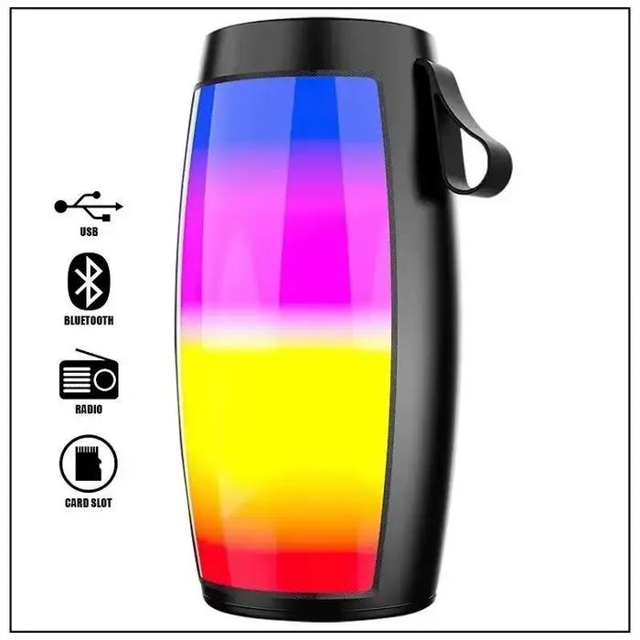 Lanfy # Haut-parleur Bluetooth portable BT-1202 avec spectacle de lumière LED 360 coloré