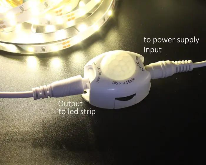 12V capteur de mouvement interrupteur de lumière 5V DC minuterie activée détecteur