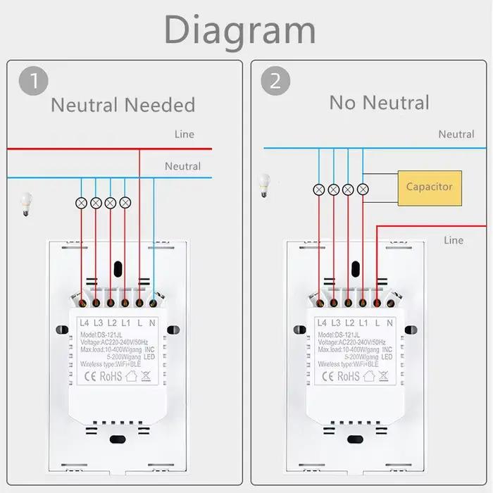 Conçu pour ESPHome avec interrupteur mural BL Proxy
