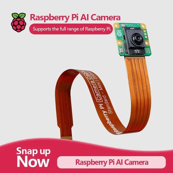 Caméra officielle Raspberry Pi AI d'origine, capteur Sony IMX500 et MCU RP2040
