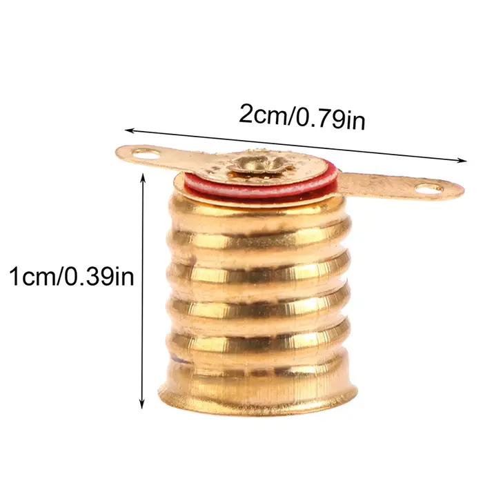 Lot de 10 supports de lampe E10 à vis en cuivre