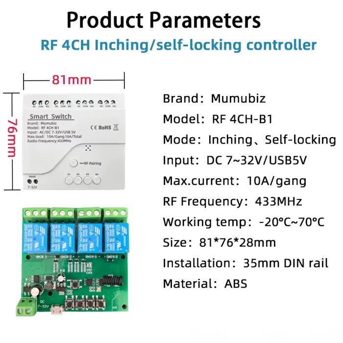 EWelink – caméra intelligente télécommandée RF 433MHZ