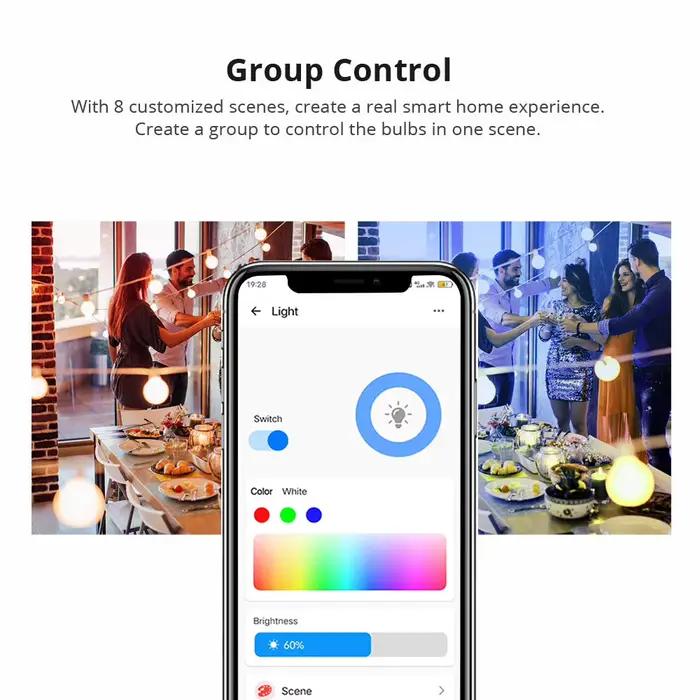 EWelink ampoule intelligente E27 WiFi lampe à bricoler soi-même à intensité variable lumière LED 100-240V APP contrôle prise en charge Alexa Google Home Alice Smartthings