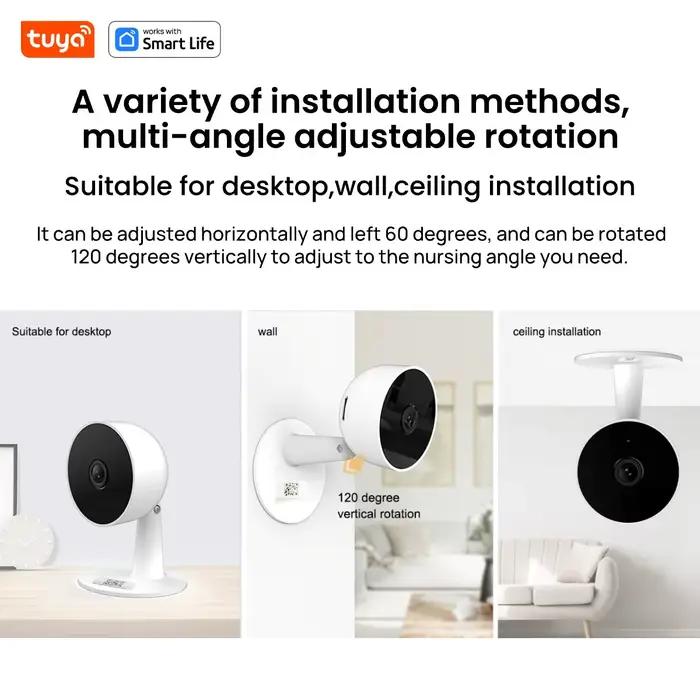 Tuya – caméra de sécurité intérieure intelligente HD 3MP