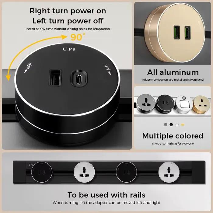 Avoir-Adaptateur de prise de rail rond AD1