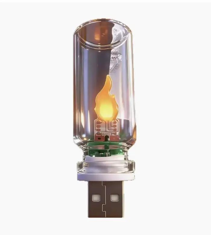 Ampoule LED Effet Flamme Scintillante USB Vintage – Lampe Décorative Ambiance Maison – Lumière Blanche Chaude Réaliste