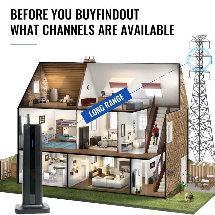 Antenne TV Intérieure TTAKA7 pour Téléviseurs Intelligents Haute Portée Numérique HD avec Amplificateur de Signal pour Canaux Locaux 4K 1080P Usage Intérieur et Extérieur Occasions Spéciales