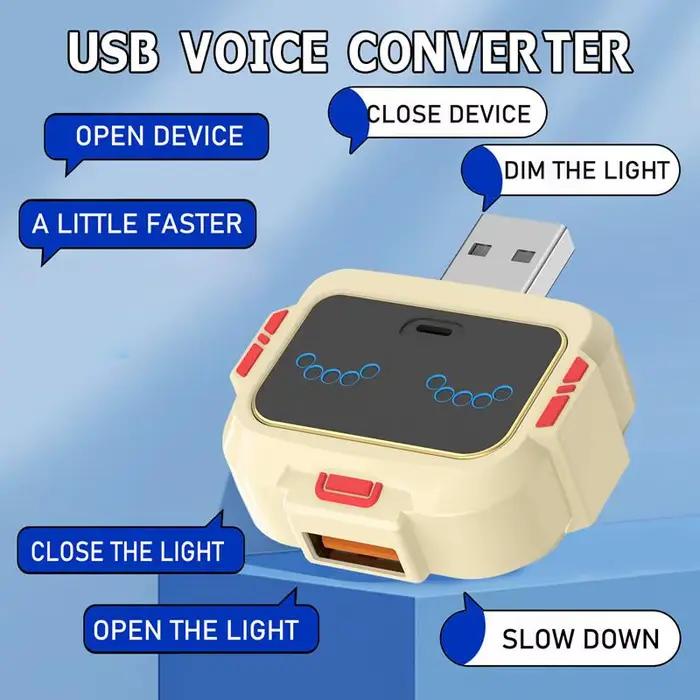 Convertisseur de prise USB intelligente à commande vocale