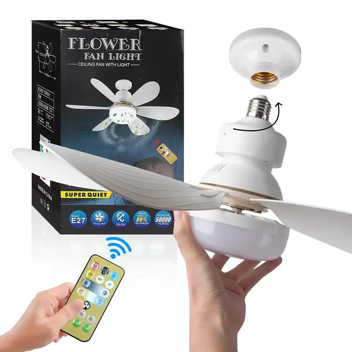 Ventilateur de plafond LED 40W E27 avec télécommande pour gradation