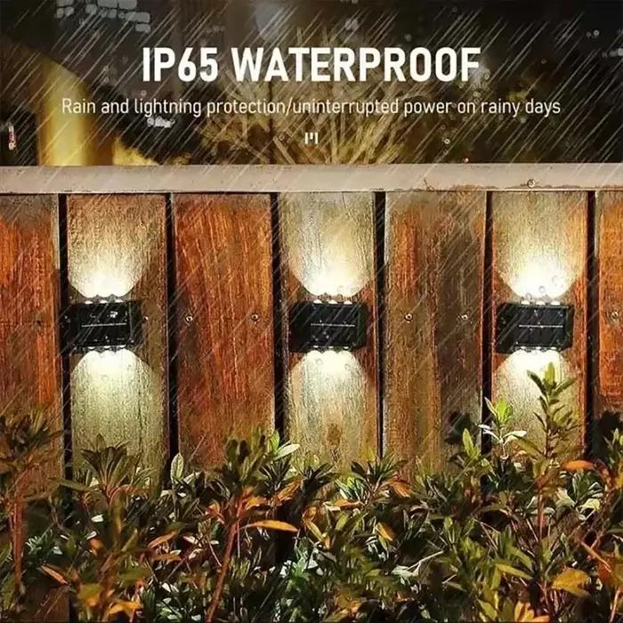Lampe solaire extérieure murale 10 LED étanche pour jardin