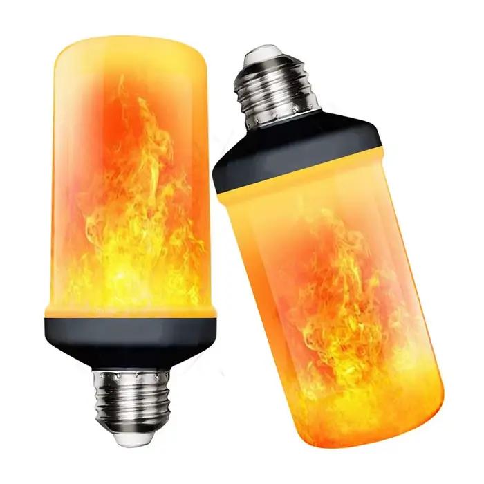 E27 E14 LED effet de flamme lumière 12W plusieurs Modes créatif maïs ampoule lampe décorative pour Bar hôtel Restaurant fête décor à la maison