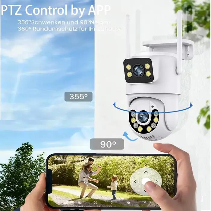 Caméra WIFI à domicile 8MP double objectif 4K