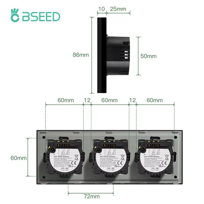 BSEED Wifi interrupteur de volet roulant Triple