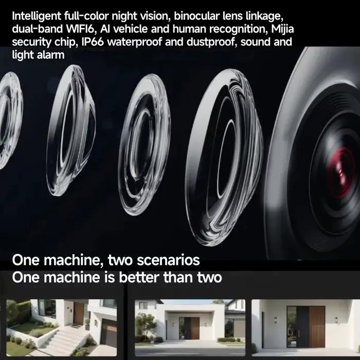 Nouvelle caméra extérieure Xiaomi 4 à double objectif 5MP 3K HD