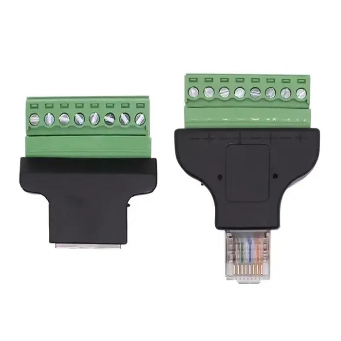 Adaptateur réseau RJ45 prise mâle femelle à 8 broches borne à vis connecteur