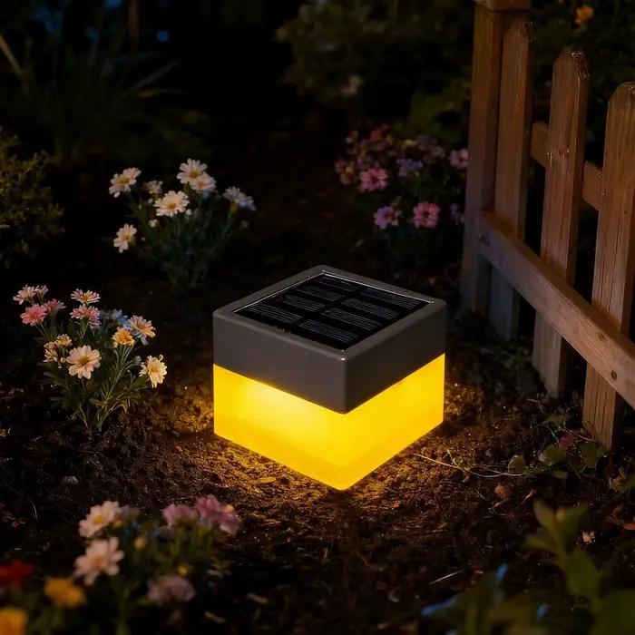 Poteau de clôture lumière solaire moderne sans câblage éclairage