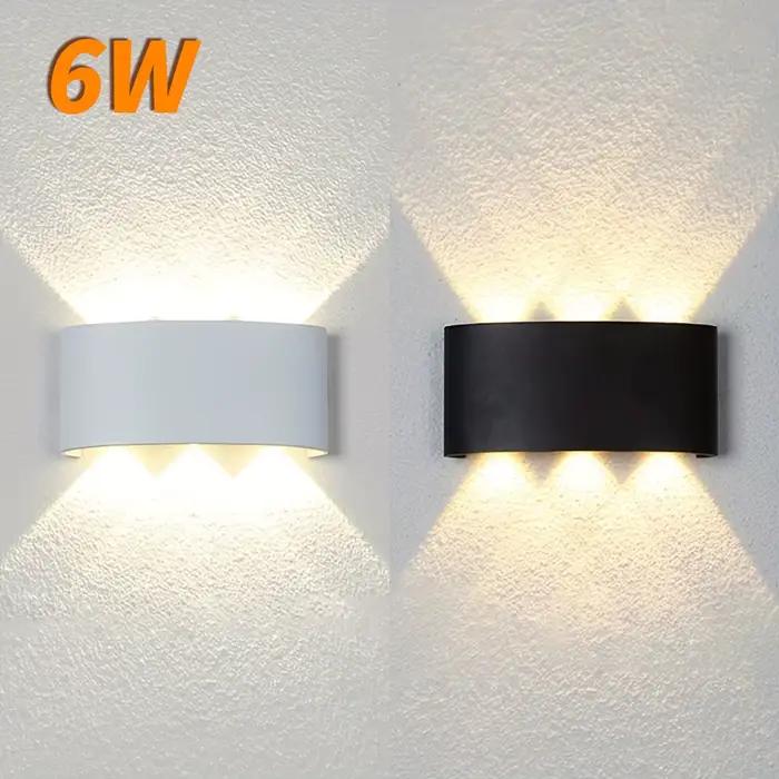 6W mur LED lumière extérieure étanche jardin clôture intérieure mode applique pour chambre chevet salon escaliers