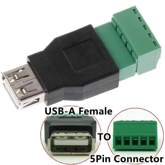 Connecteur USB 2.0 de type avec borne à vis à 5 broches