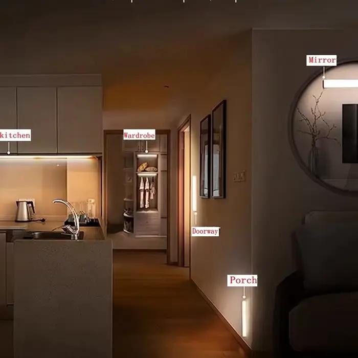 Lumière LED sans fil à détecteur de mouvement pour intérieur