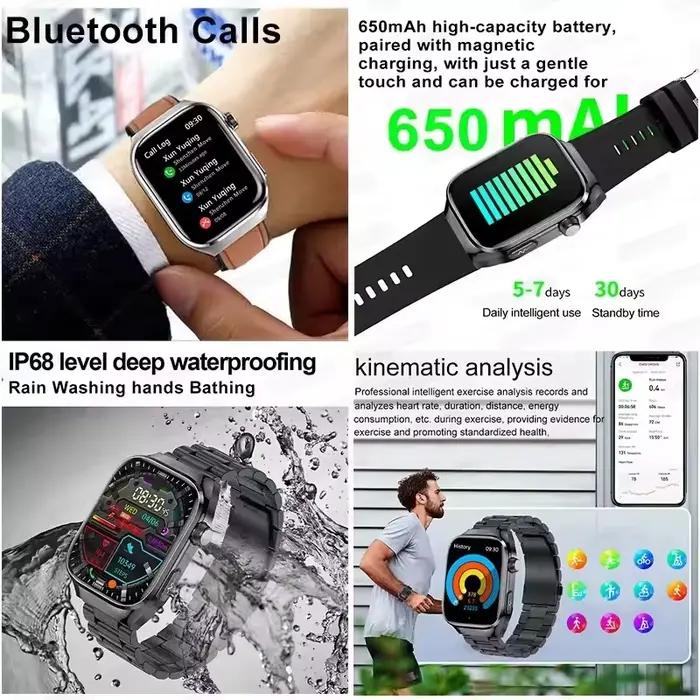 2025New Micro examen physique montre intelligente pour hommes acide urique graisse corporelle cinq organes santé montres Bluetooth appel SmartBracelet