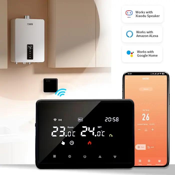Nouveau Tuya sans fil Wifi Thermostat chaudière à gaz à piles