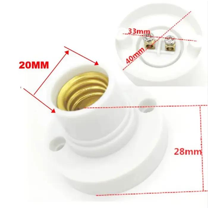 10 pièces 220V E27 vis lampe ronde ampoule support de douille adaptateur Base capuchon