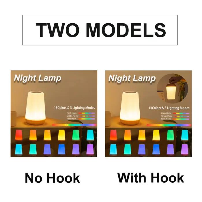 Veilleuse LED à commande tactile à 13 couleurs changeantes