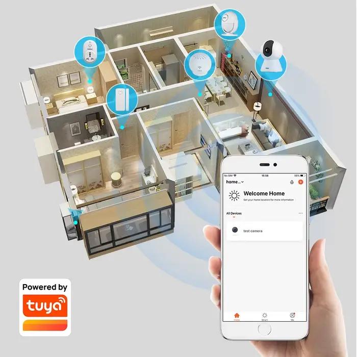 Caméra IP WiFi KERUI 5MP 4K compatible Tuya