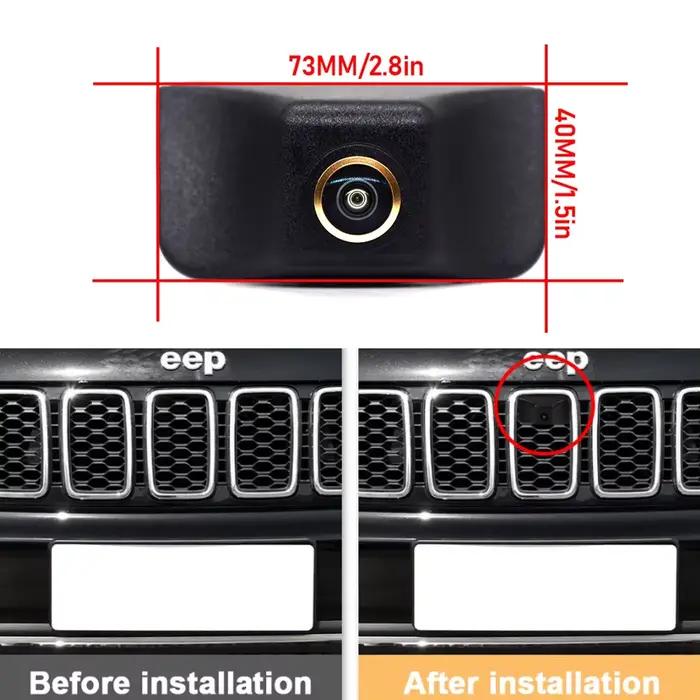 AHD HD – objectif Fisheye doré avec Logo de vue avant de voiture