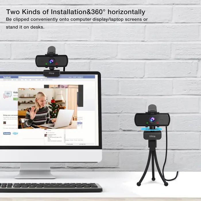 Webcam PC Full HD FIFINE 1440p avec Microphone