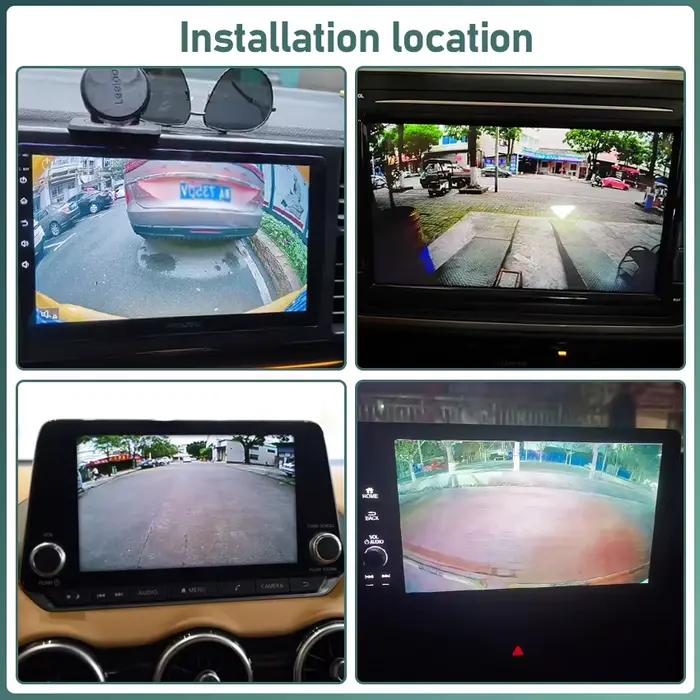 AHD HD – objectif Fisheye doré avec Logo de vue avant de voiture