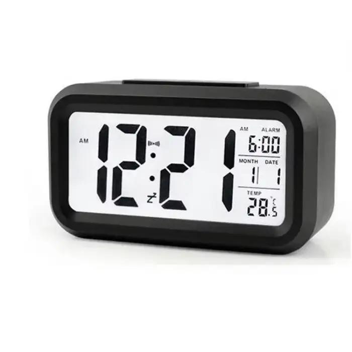 Réveil numérique LCD avec thermomètre calendrier