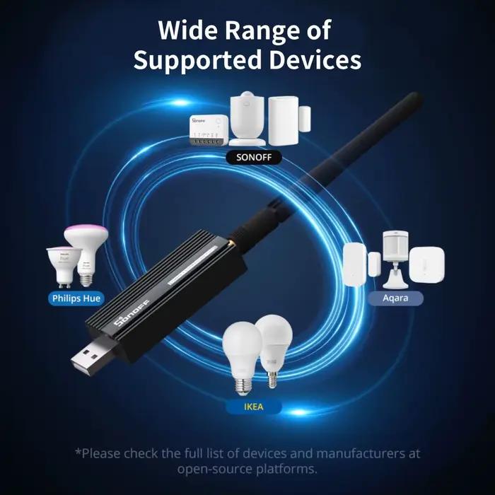 SONOFF ZBDongle-E Zigbee 3.0 Dongle Plus V2 Hub de Coordonnateur Passerelle pour Home Assistant Zigbee2MQTT HA ZHA Z2M Contrôle Local à 100%