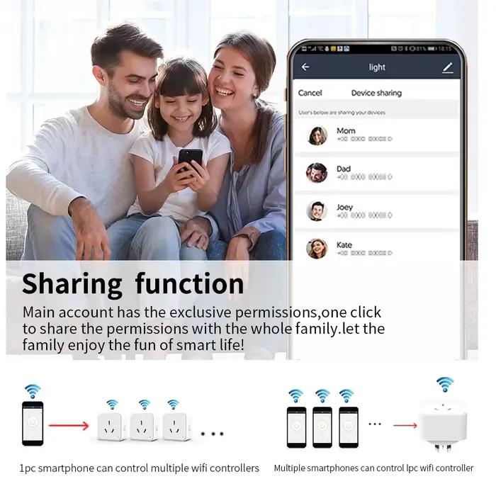 Prise intelligente Tuya Zigbee 3.0 standard AU avec surveillance de la consommation d'énergie