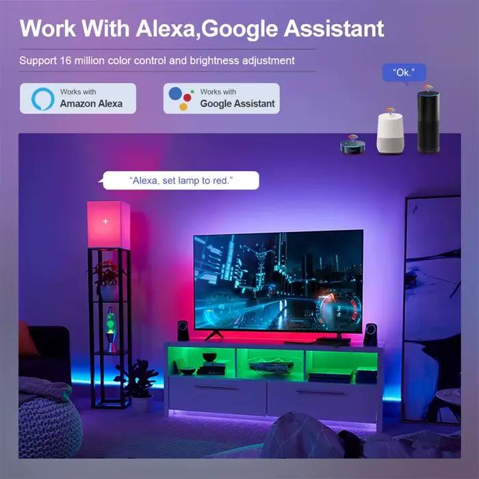 Ampoule LED intelligente Zigbee WiFi E27 pour salon chambre, compatible avec Alexa Google Home, flux lumineux réglable 500-999 lumens, 2700K-6500K, 50 000 heures