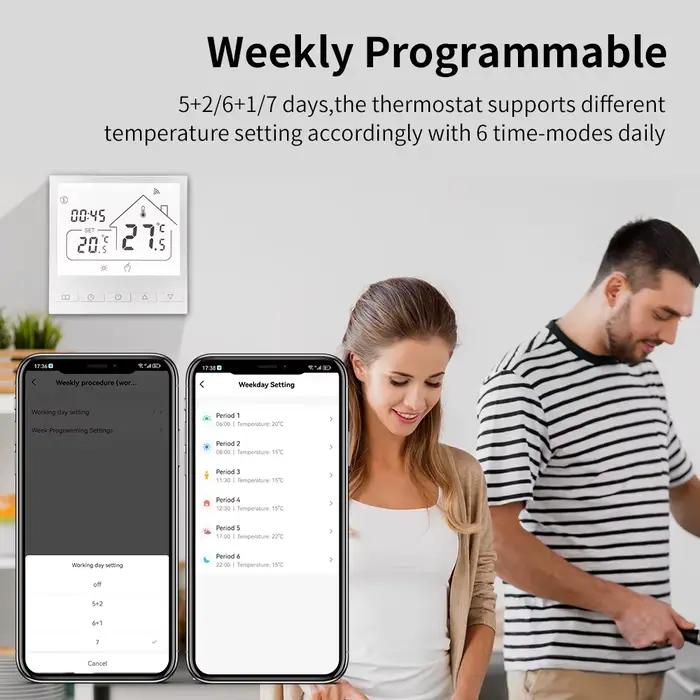 Thermostat intelligent WIFI pour chaudière à eau/gaz