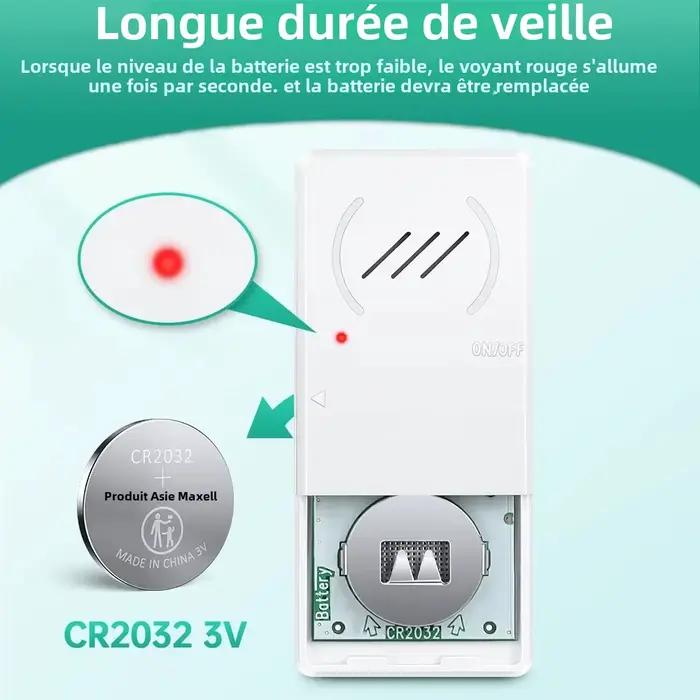 ELECTOP Alarme de porte de réfrigérateur Capteur de sécurité magnétique Alarmes d'ouverture de Windows Retardement de
