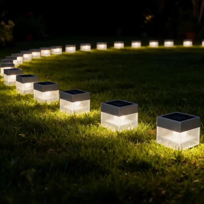 Poteau de clôture lumière solaire moderne sans câblage éclairage