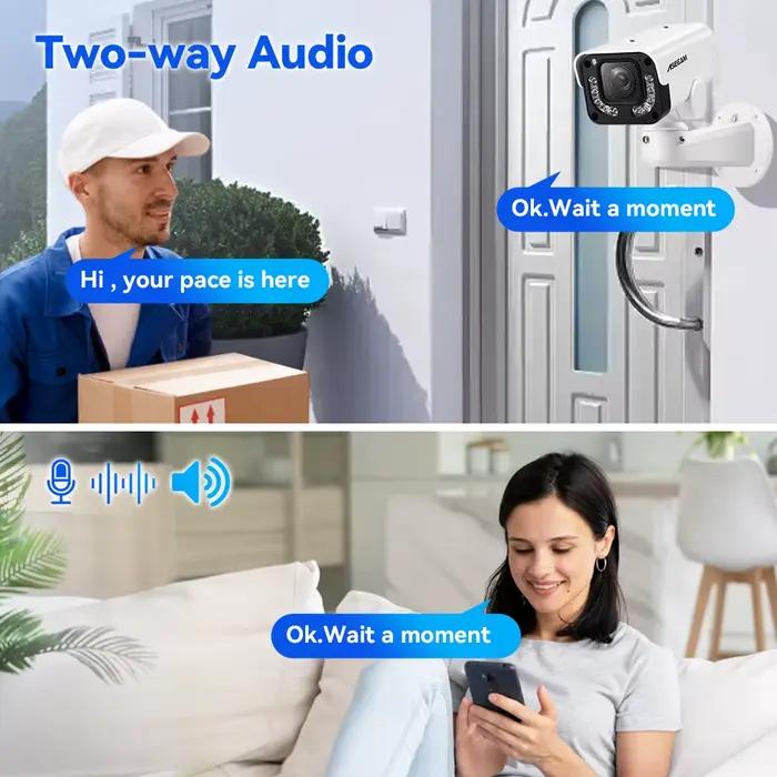 ASECAM 4K 8MP Camera Surveillance Extérieure PTZ 30X Zoom optique AI Détection de Véhicule WDR POE IMX415 Hikvision Compatible