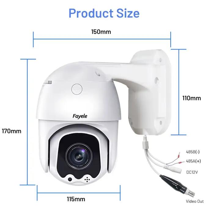 AHD 2MP 5MP MINI caméra PTZ panoramique inclinaison 5X Zoom TVI CVI CVBS 4in1 UTC coaxial RS485 PTZ contrôle IP66