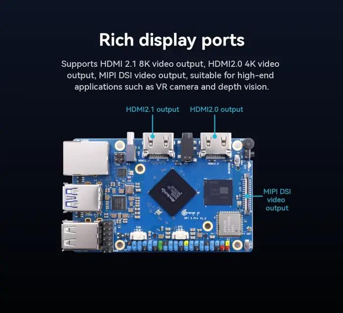 Orange Pi 5 Pro 16GB Ram ordinateur à carte unique RK3588S LPDDR5 Wifi5.0-BT5